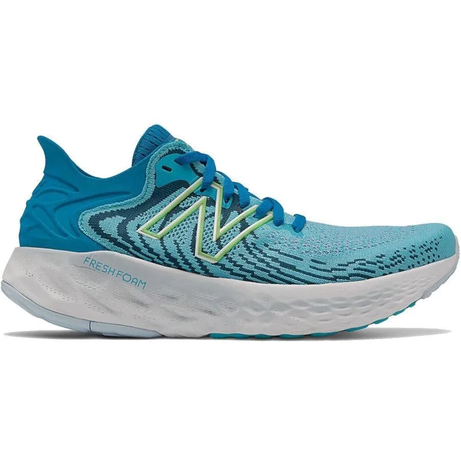 Women's New Balance Fresh Foam 1080 v11, Virtual Sky/Bleached Lime Glo, 10.5 D Wide